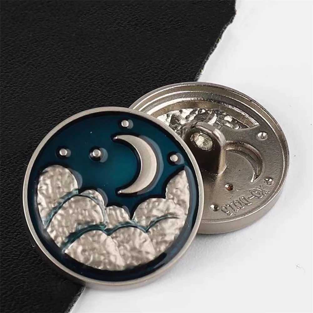 20mm Decorative Buttons for Clothing DIY Sewing Supplies Embellishments for Clothing Moon Sun Design Sewing Buttons for Clothes