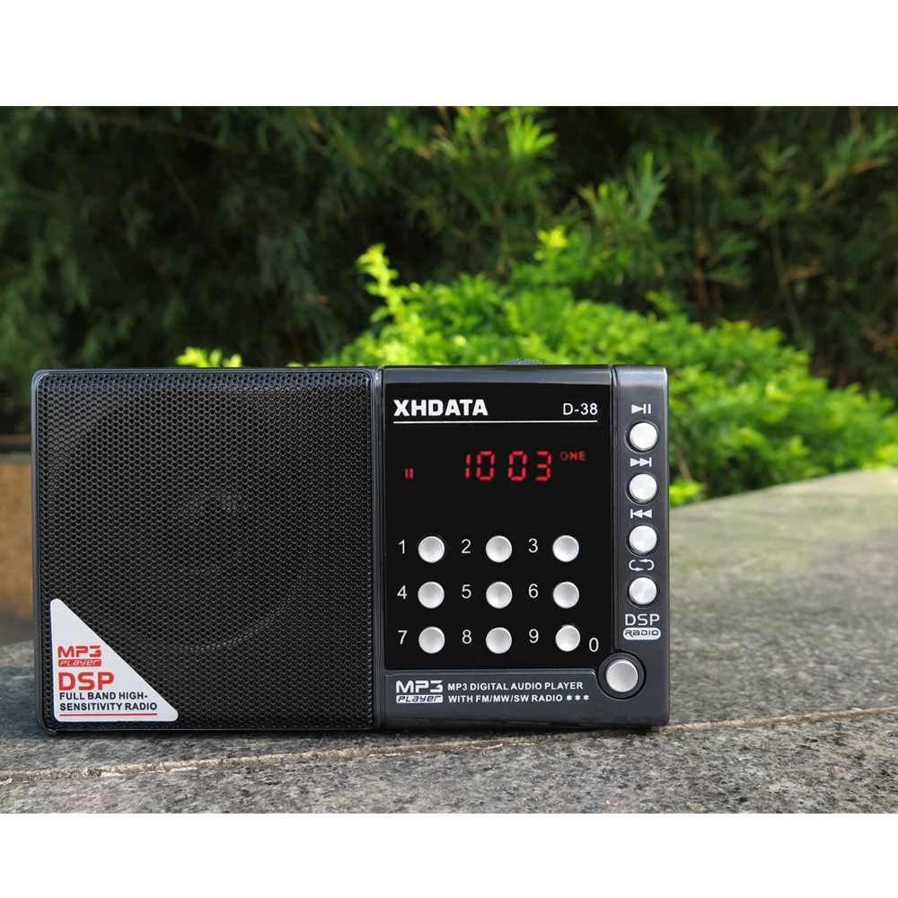 XHDATA D-38 fm-стерео/MW/SW/MP3-Player экран/DSP