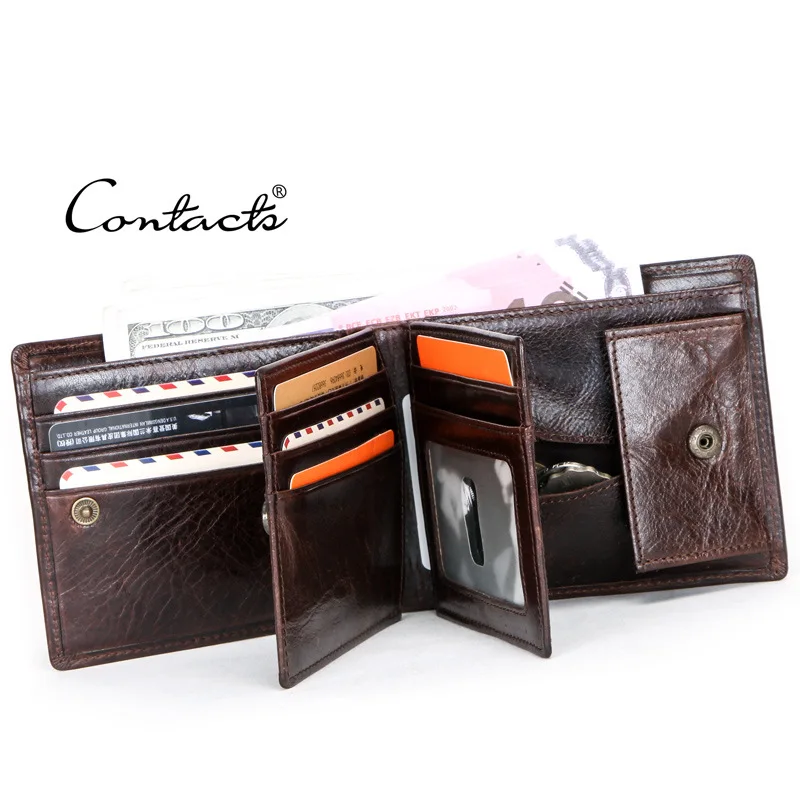 

Black Angel European And American Classic Popular Leather Men's Wallet Multi Function Three Fold Horizontal Men's Wallet