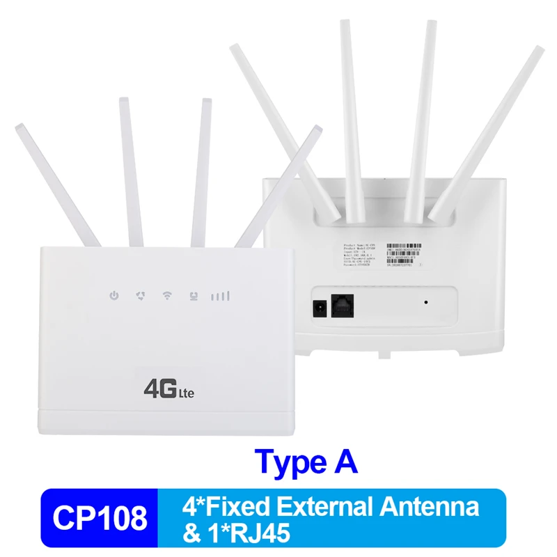 TIANJIE Router Sim 4G LTE Cat4 Mở Khóa Modem 4G Phát Wifi RJ45 WAN LAN Bên Ngoài anten GSM Kích Adapter wifi repeater with lan port Modem-Router Combos