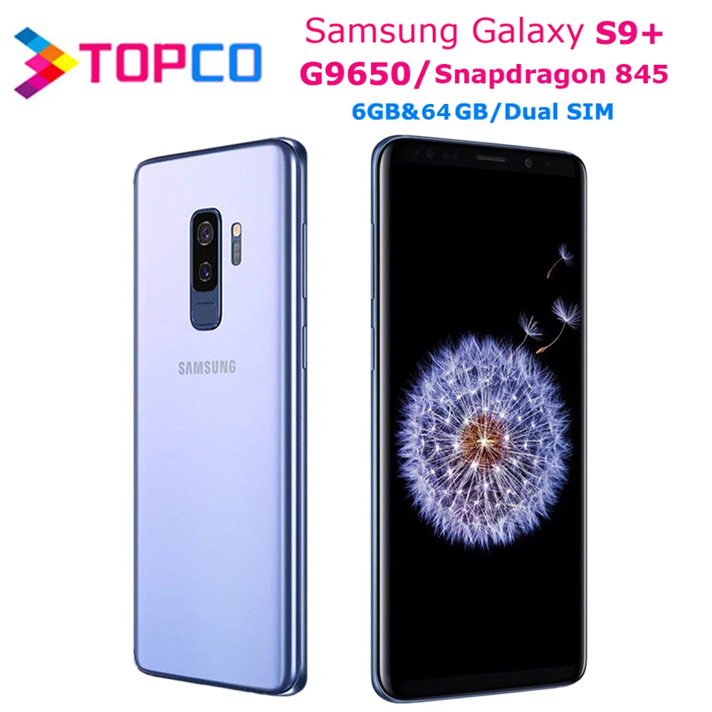 Оригинальный мобильный телефон samsung Galaxy S9 + Plus G9650 64 ГБ две sim карты Восьмиядерный