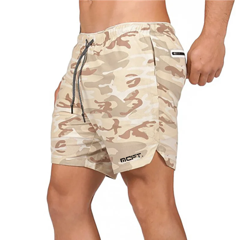 

Men's Camouflage Mesh 2 in 1 Jogger Gyms Shorts Men Sportswear Fitness Shorts Quick Dry Exercise Shorts Built-in Security Pocket