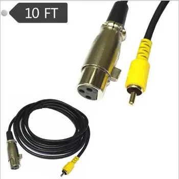 

RCA to XLR Lotus to Cannon active monitor speaker line unbalanced to balance audio cable