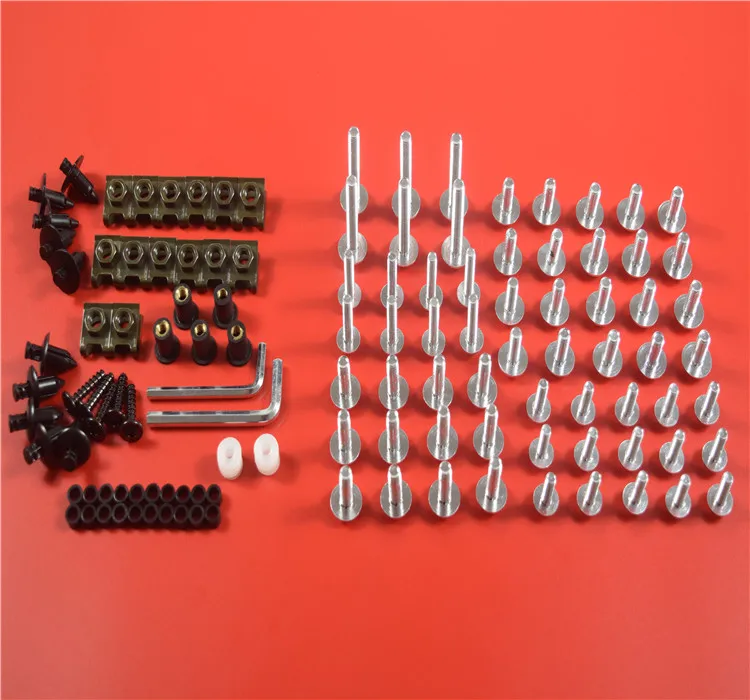 Silver Мотоцикл Полный Обтекатель Болты Комплект болты для кузовных работ для Suzuki TL1000R 1998-2002 - Цвет: Silver