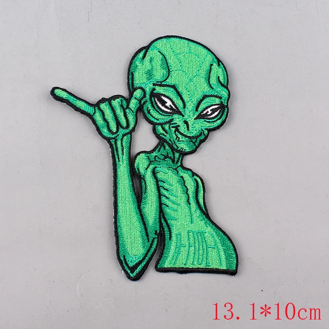 Diy Rock Band Patch Alien Ufo Stripe Embroidered Patches On Clothes Iron On Patches For Clothing Metal Music Badges For Backpack Patches Aliexpress