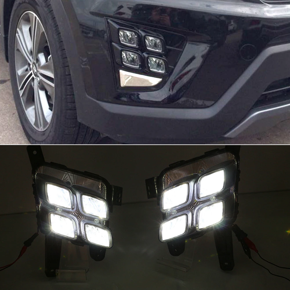 Автомобильные аксессуары Водонепроницаемый ABS 12V светодиодные дневные ходовые
