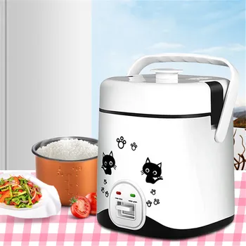 

1.2L Electric mini Rice cooker insulation 2 layers steamer multicooker lunch box non-stick liner multifunction cooking pot
