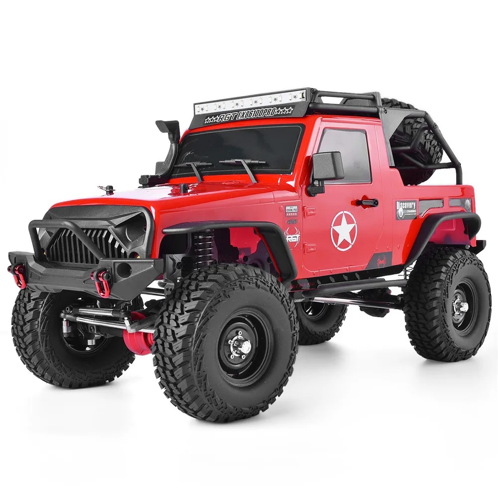 RGT RC Гусеничный каркас 1:10 масштаб 4wd Рок Гусеничный внедорожник Грузовик RC Rock Cruiser EX86100PRO 4x4 водонепроницаемый RC автомобиль игрушки для детей - Цвет: Красный