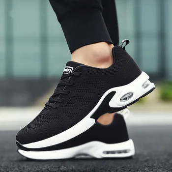 

Classic Sport Shoes Men Breathable Summer Air Cushioning Men's Sneakers New Black Design Trail Running Shoes Male