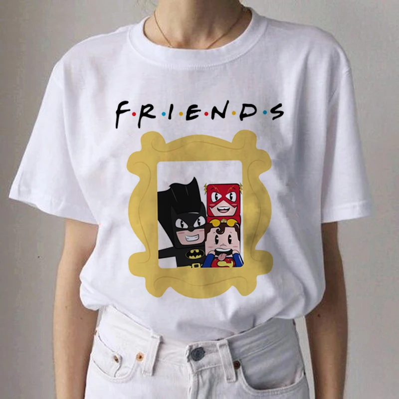 С героями телесериала «друзья» забавная мультяшная футболка Женская Harajuku Ullzang футболка Мститель лучшая футболка друзей модные футболки с графическим изображением женские - Цвет: 9247