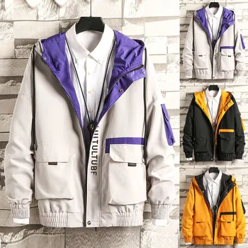 

Men's New Fashion Autumn Winter Casual Long Sleeve Outwear Tops Blouse Loose Jacket Wholesale Free Ship jaqueta masculino Z4