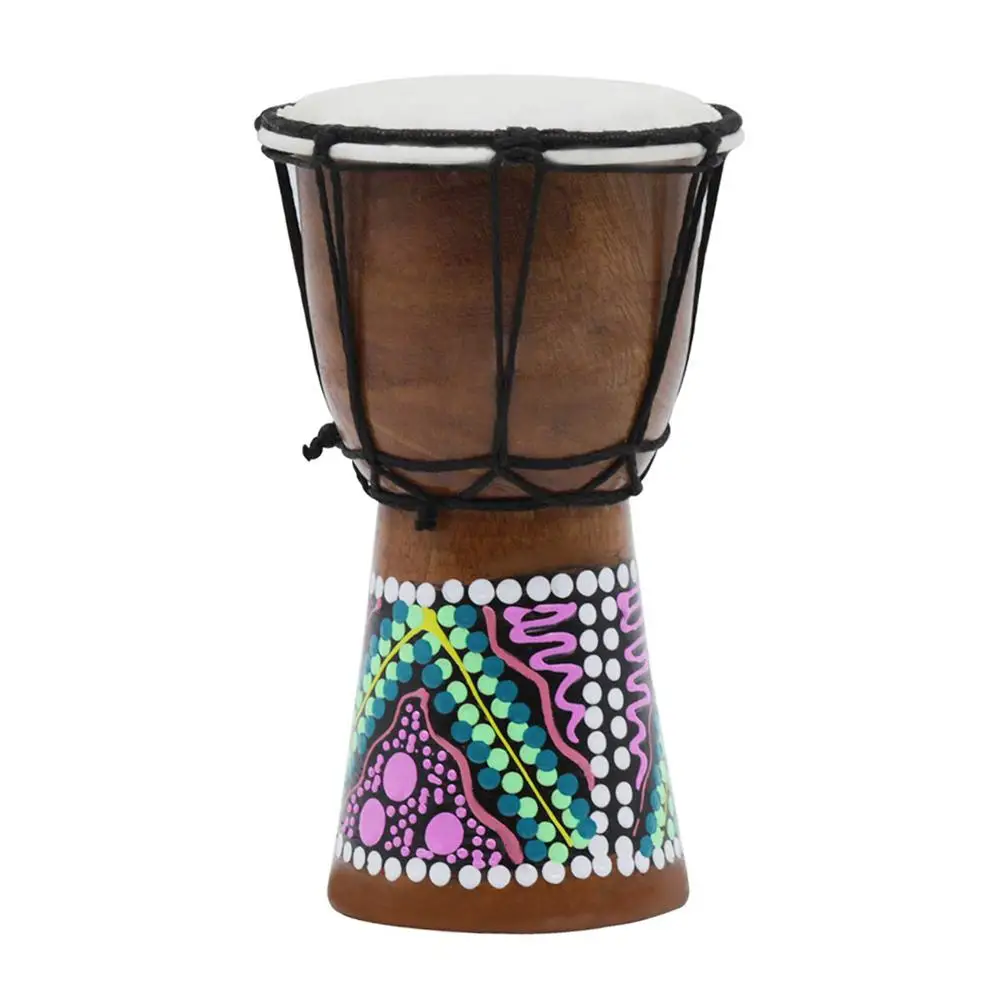 4 дюймовый барабан для Djembe Деревянная Классическая картина Bongo хороший звук детей
