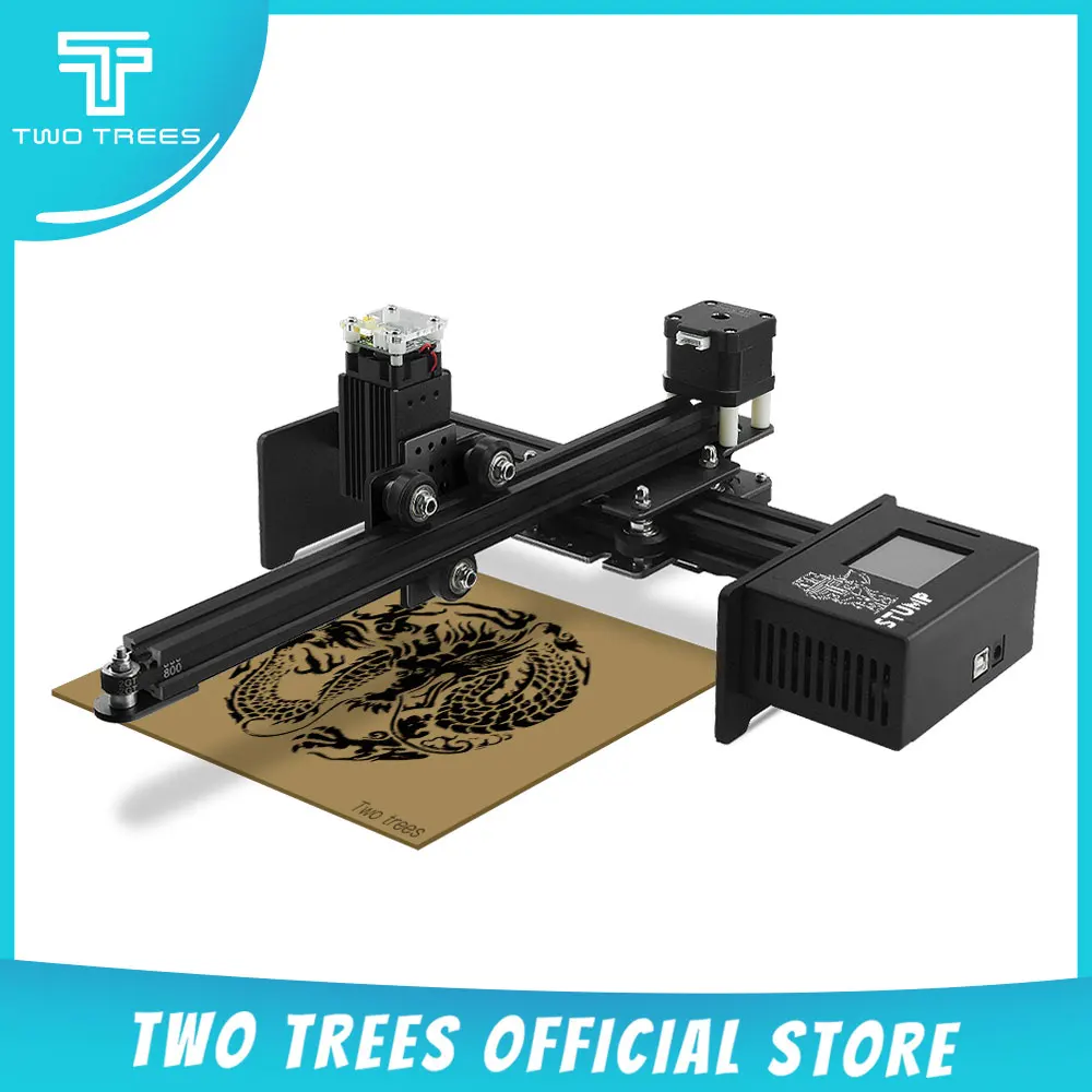 Односторонний лазерный гравировальный станок Twotrees мини ЧПУ лазерная 3D печать