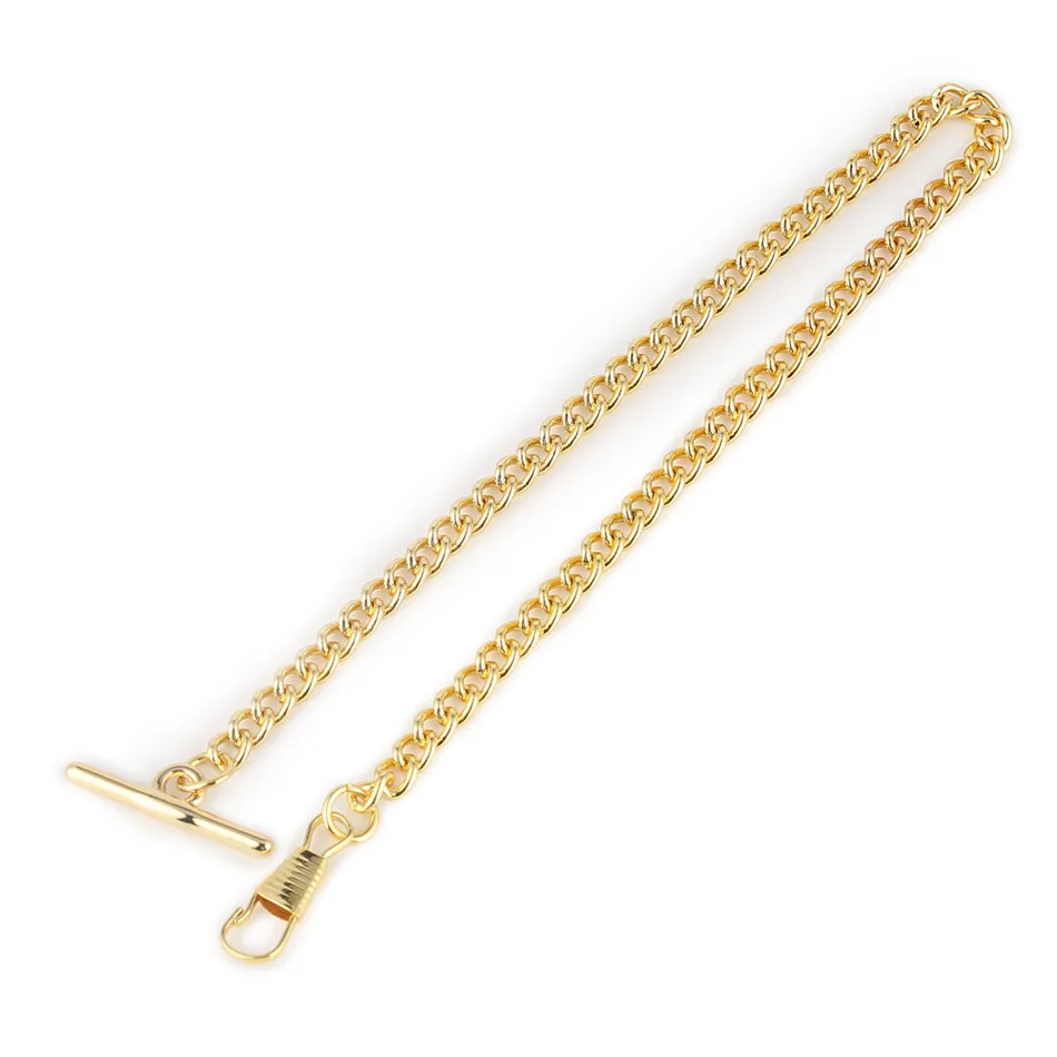 Pocket Watch Chain Gold/Black T Bar Pocket Chains