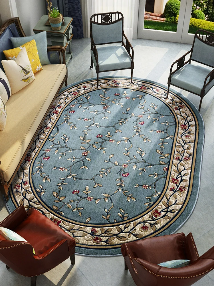 Турция импортный Американский Овальный ковер для гостиной чайный коврик для стола прикроватный коврик для спальни современный минималистичный европейский стиль