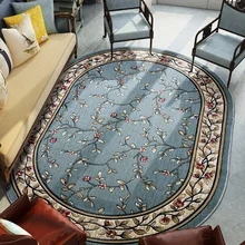 Турция импортный Американский Овальный ковер для гостиной чайный коврик для стола прикроватный коврик для спальни современный минималистичный европейский стиль