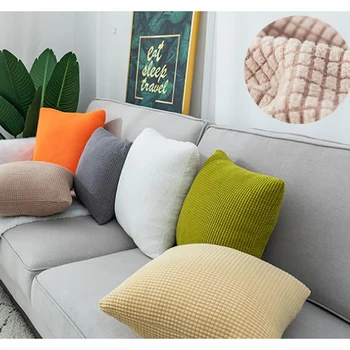 

Solid Color Sofa Pillow Soft High Quality Sofa Decoration Car Living Room Chair Back Pillow Cushion Simple