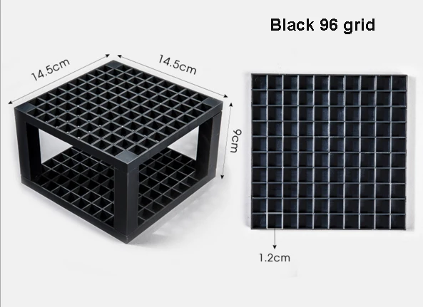 96 Grid Black 49/96 сетка живопись ручка держатель круглый квадратный живопись кисти стойки портативный настольная ручка карандаш Органайзер стеллаж для выставки товаров - Цвет: 96 Grid Black