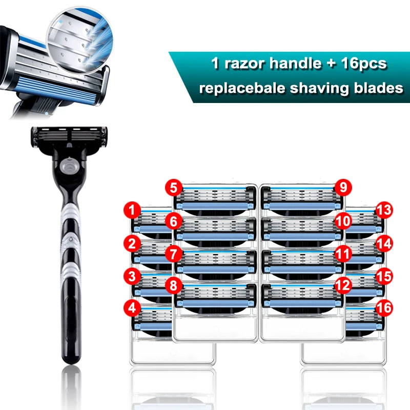 Бритва для мужчин прямая бритва бритвенный станок кассеты Gillette Mach 3 Turbo слойные