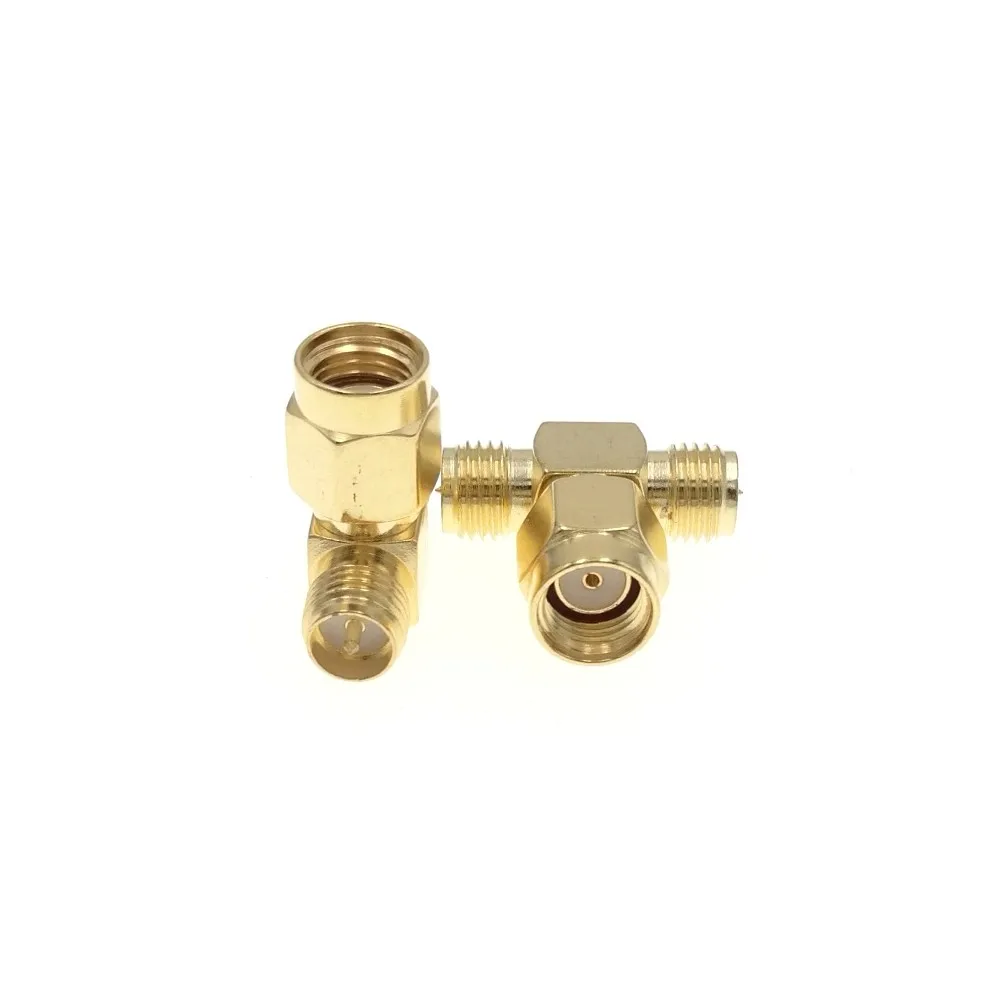 100pcs-t-type-rp-sma-male-to-2-dual-rp-sma-female-triple-rf-coaxial-antenna-adapter-3-way-splitter-1m2f-connector