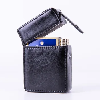 

20 Sticks Cigarettes Lighter Cigarette Cases Men Smoker PU Leather Portable Sealed Anti-pressure Creative Storage Smoke Tools