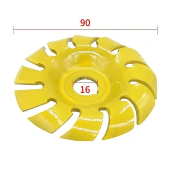 

90mm 12-Teeth Wood Carving Shaping Disc Steel 16mm Hole Discs For Angle Grinder DIY Manual Trimming