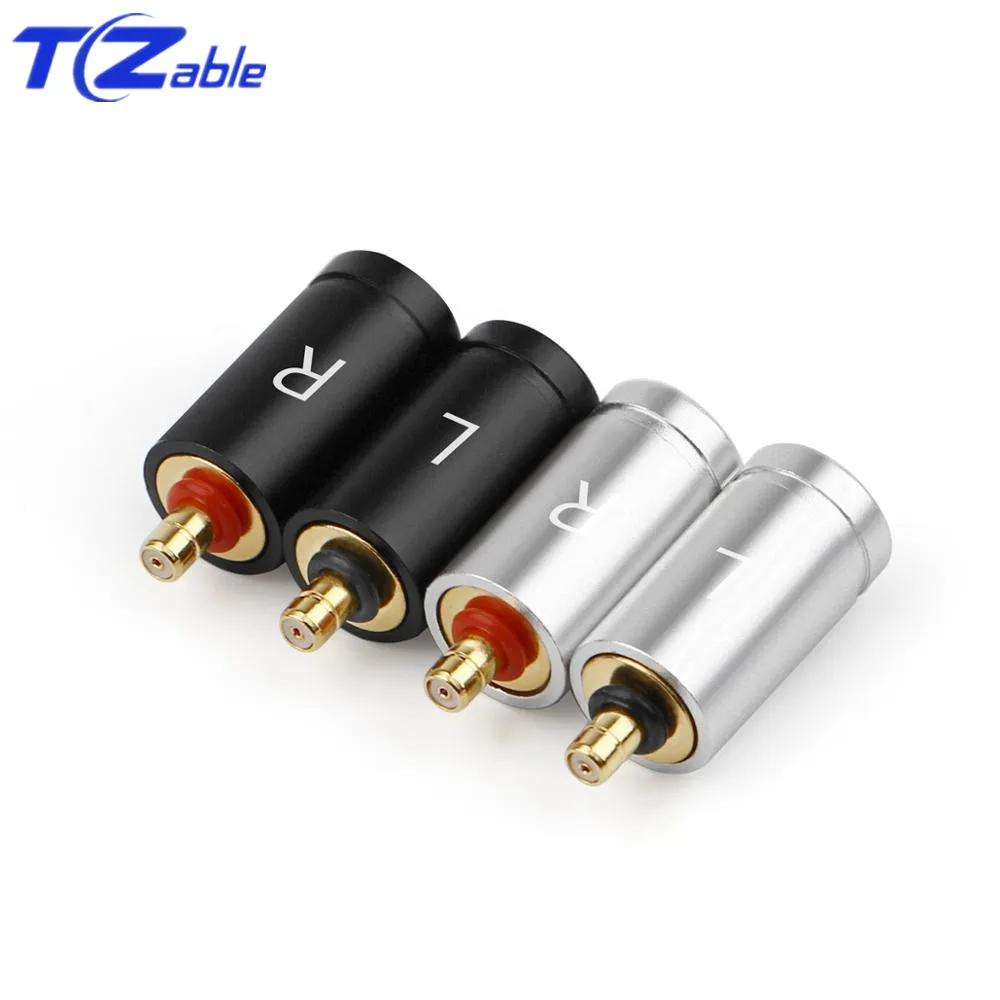 1 Pair DIY Earphone Pin Plug Copper Audio Jack Adapter For Headphones For UE Live UE6 Pro SUPERBAX IPX Black Silver Gold Plated