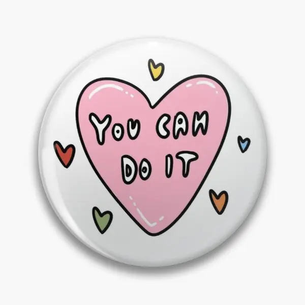 You Can Do It Soft Button Pin Vestiti Cute Cartoon Badge Regalo Spilla Collare Spilla Lover Fashion Hat Creative Women Decor