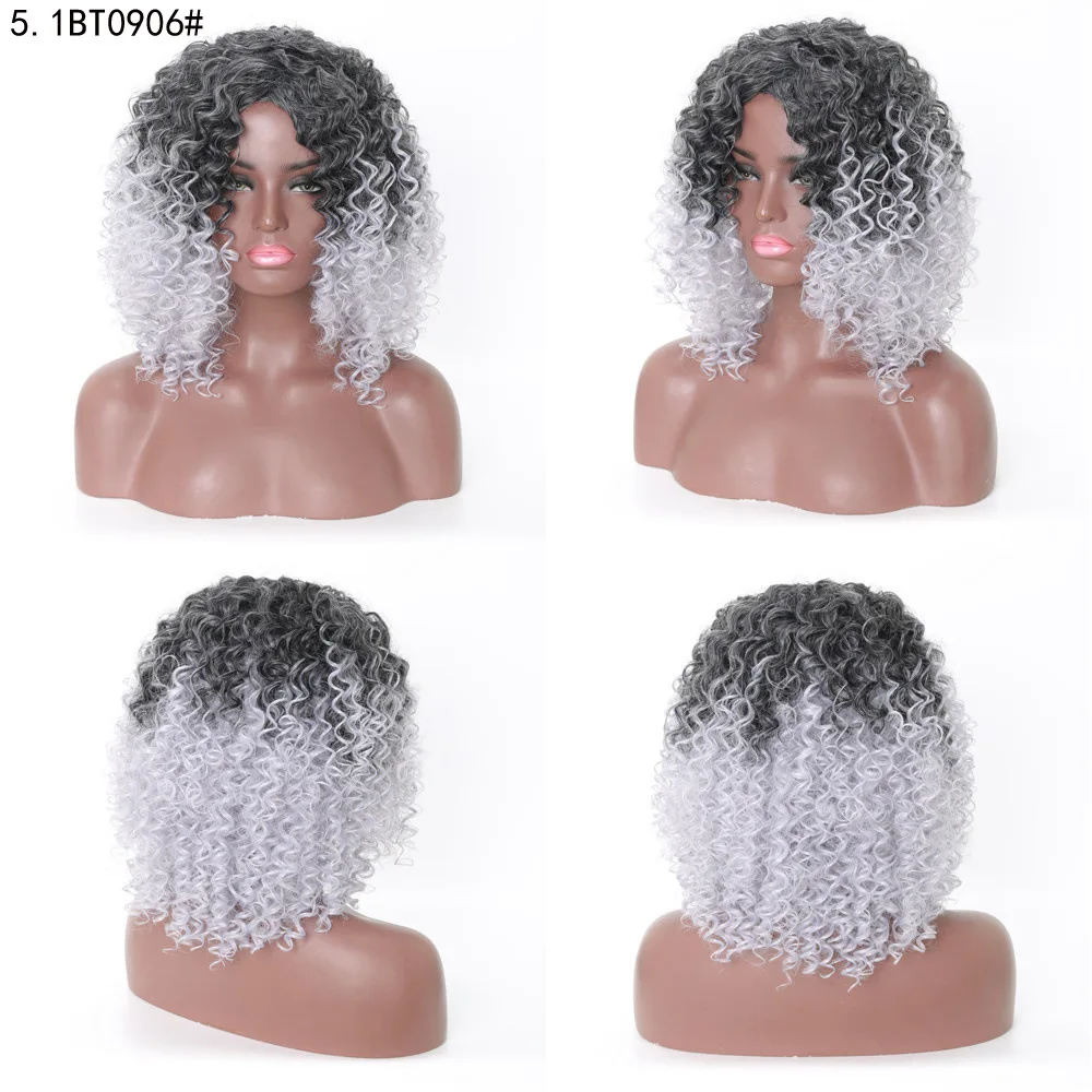 Peruca Ombre, Cabelo de Fibra Resistente ao Calor Feminino, 10 Cores