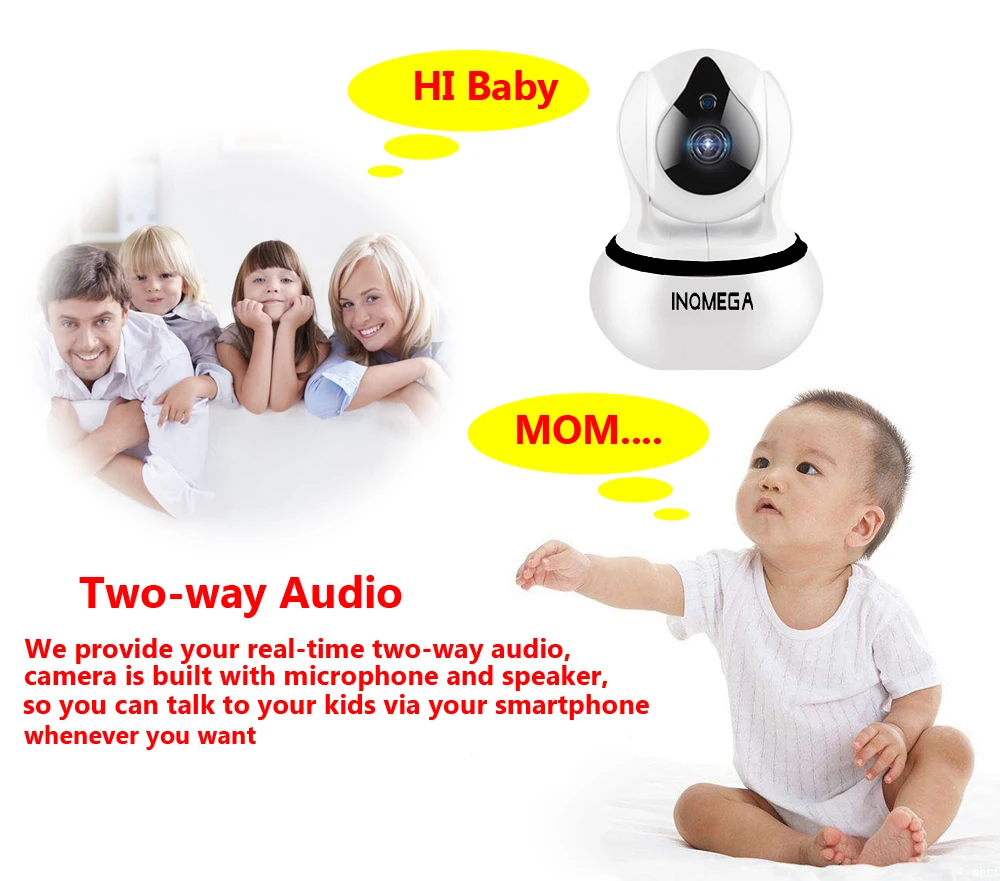 INQMEMA домашняя ip-камера безопасности Wi-Fi 1080P 720P Беспроводная сетевая камера видеонаблюдения P2P ночного видения детский монитор