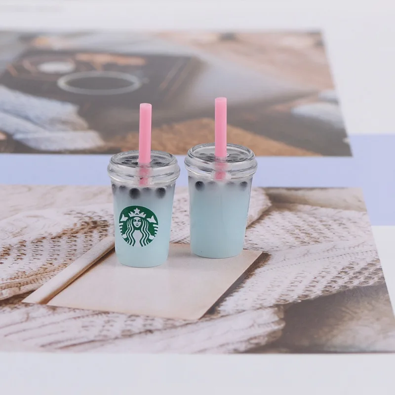 6PCS miniature food play drink coffee cup model 1/12 ob11 furniture scene diy mini doll house 1 / 6BJD kitchen food toy 5