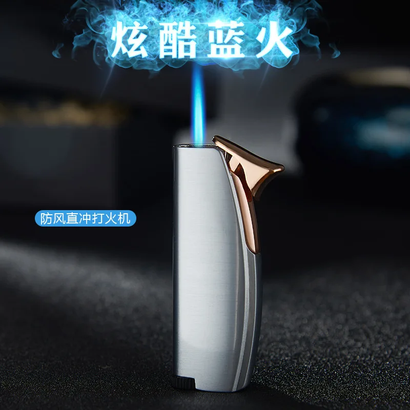 

Originality Windbreak Blue Flame Straight Gas Lighter Originality Gift Lighter