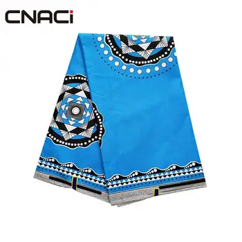 

CNACI New Veritable Real Wax Fabric Ankara African Printed Polyester Tissu Africain Ankara Fabrics 6 Yards/Piece For Party Dress