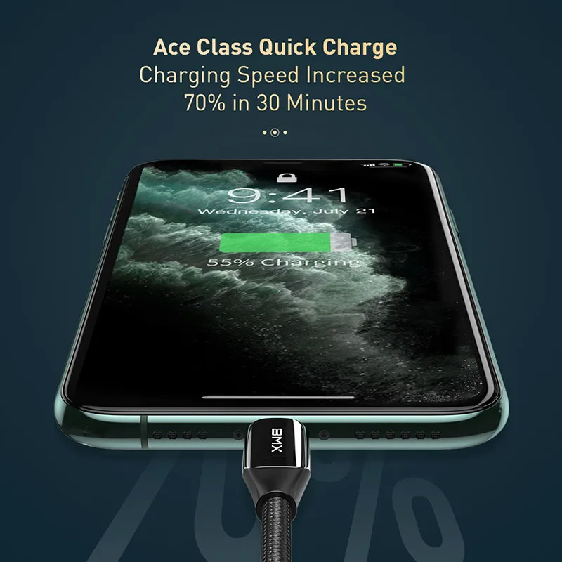  BMX MFi USB C zu Blitz Kabel für iPhone XR XS Max USB Kabel PD 18W Schnelle Ladekabel für iPhone 11