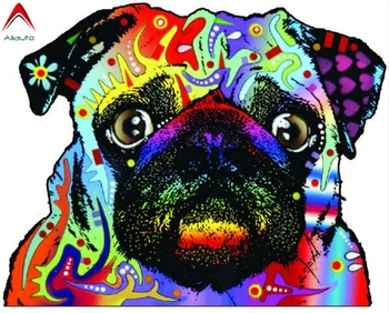 

Aliauto Painting Art Car Sticker Lovely Pug Automobiles Motorcycles Decoration Vinyl Decal for Chevrolet Renault Opel,14cm*13cm
