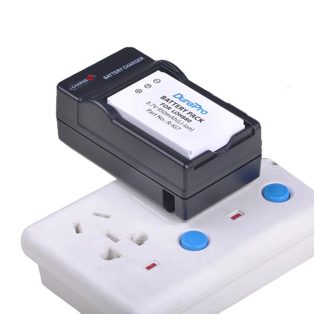 Batteria Per Fotocamera R-Ig7 Da 950Mah + Caricabatterie Da Parete Per Logitech Harmony Loh880 720 900 850 880 885 890 Pro H880 Telecomando Universale