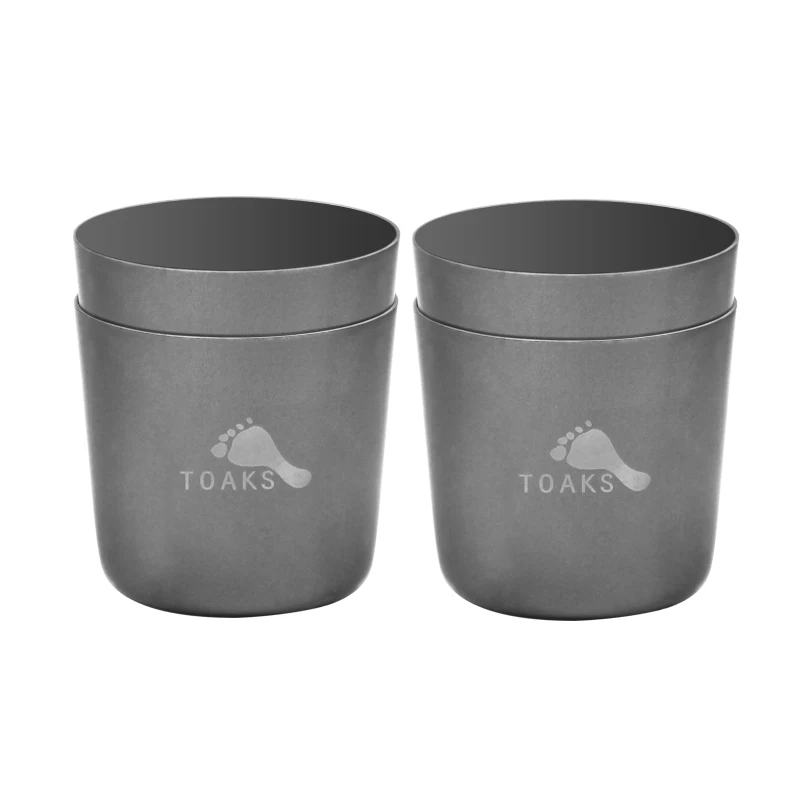 TOAKS миниатюрная чайная чашка 30 мл для улицы, для кемпинга, титановый бокал для вина титановая чашка для воды Lightweight 1-Pack/2-Pack/4-Pack SG-01