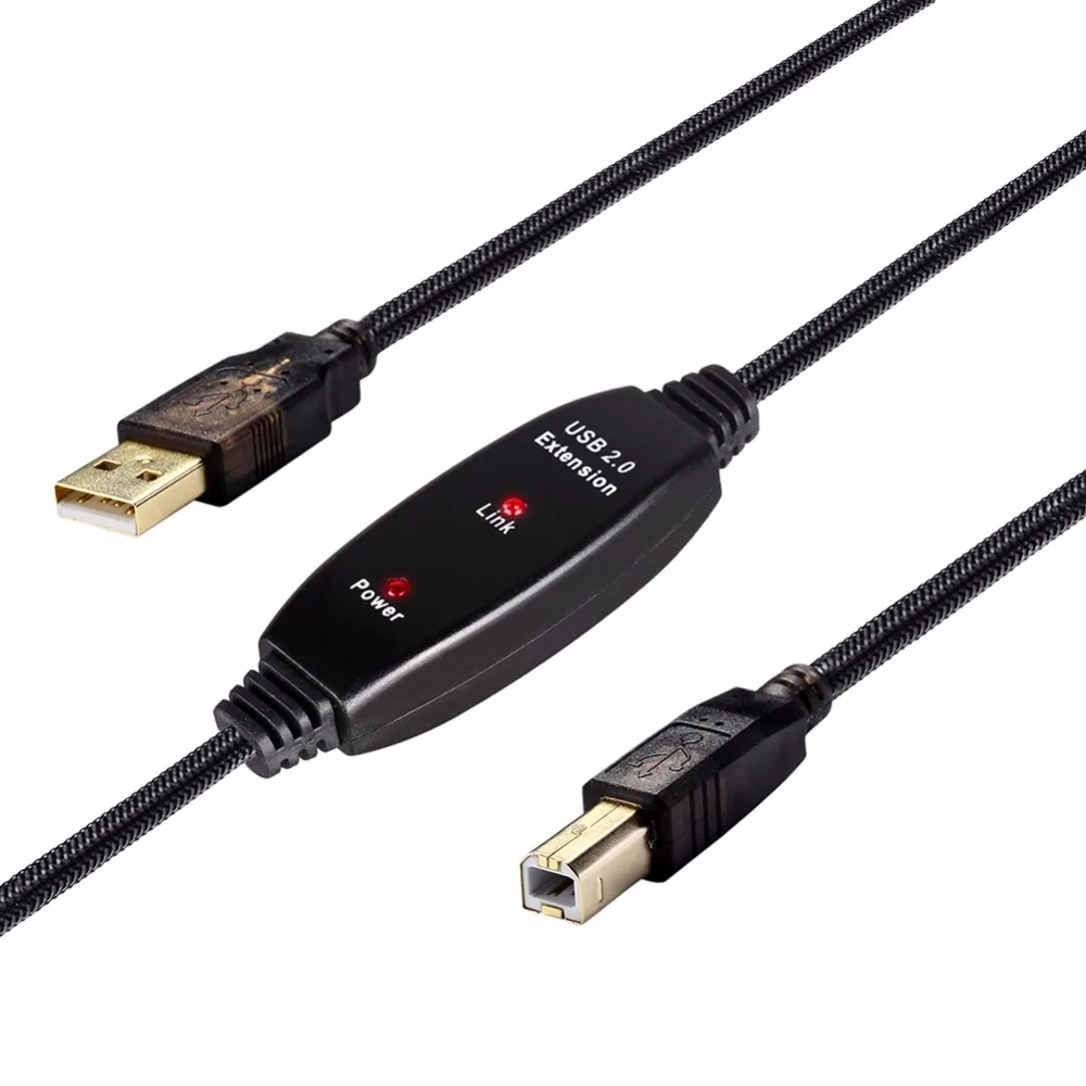 Кабель для сканера принтера USB 2 0 высокоскоростной позолоченный нейлоновый