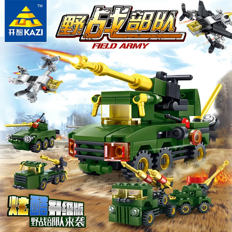 

Educational My World Assembled Building Blocks KAZI 84035 Field Operations Forces 8 Mixed Children'S Educational Toy