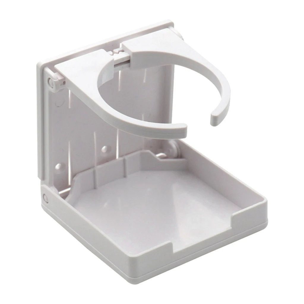 Adjustable Folding White Nylon Drink Cup Holder For Boat Marine Caravan Car.