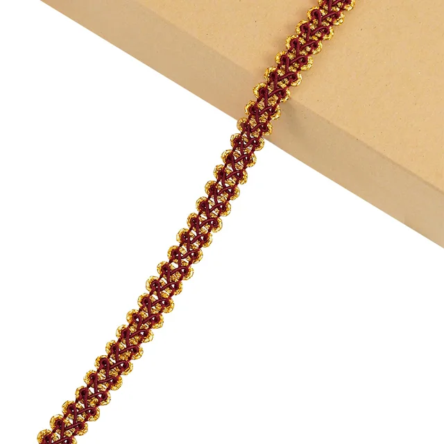 5yards Gold Silver Centipede Braided Lace Ribbon Sewing Fabric Trim DIY Clothes Handmade Accessories Wedding Party Decoration B03