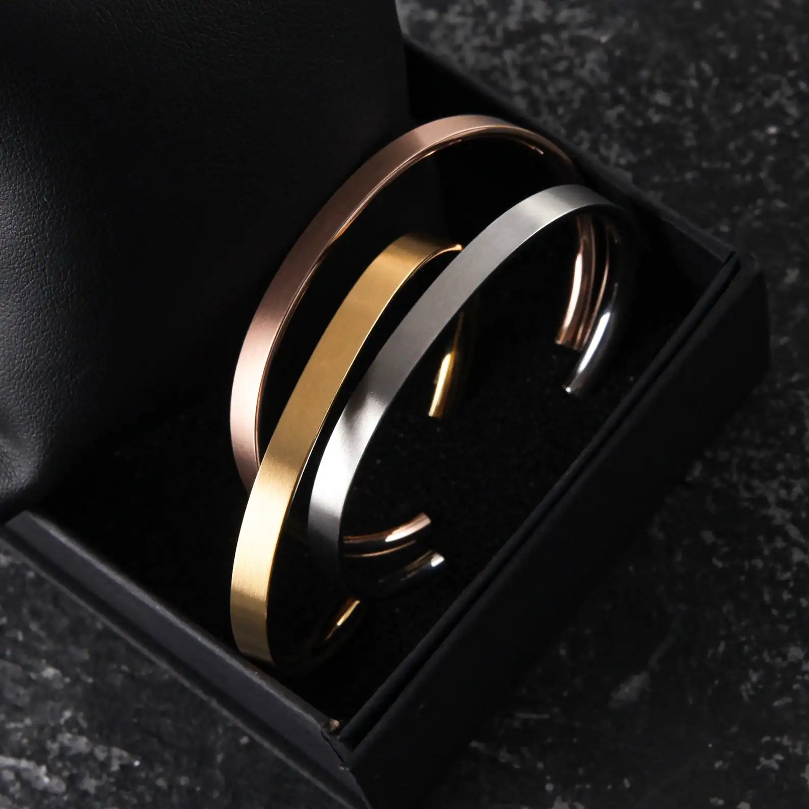 Matt Surface Brushed Stainless Steel Blank Cuff Bangle 4 colors Bracelet Jewelry Gifts For Man and Women 5
