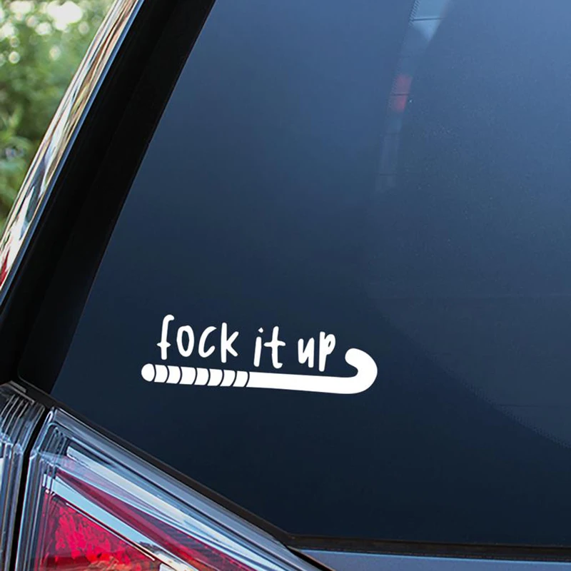 Black/Silver Fock It Up Text Sticker Art Car Rear windshield Decor Bumper Pattern Waterproof Vinyl Decal S189 | Автомобили и
