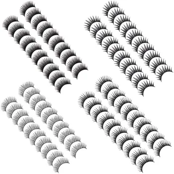 

40 pairs of false eyelashes set Naturally thick eyelashes The effect of stage makeup is beautiful, long-lasting and reusable