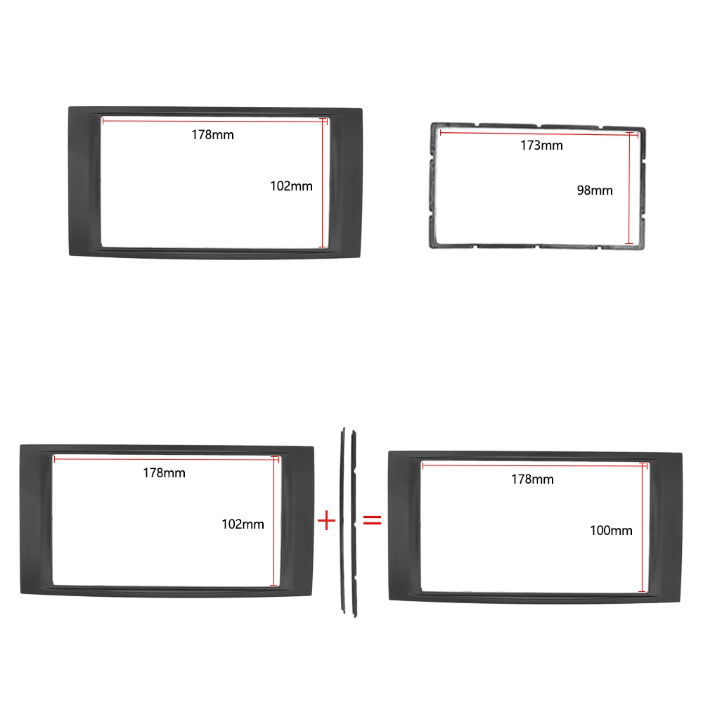 Doube Din Car Fascia Radio Panel Kit for Volkswagen Touareg Transporter T5 Multivan 2009 + DVD ÷̾  Ʈ  