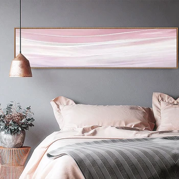 

Handmade wall abstract art canvas bed vintage home decor paintings modern oil paintings wall pictures for bedroom pinturas pink