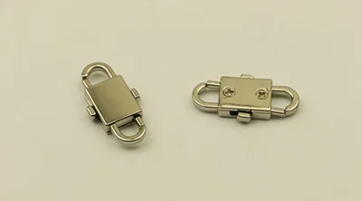 Silver Meetee 5/10 шт. 12X32 мм металлический натяжения цепи пряжки для сумок цепи Изменение Длина крюк DIY брелок повесить оснастки пряжкой аксессуар BF458 - Цвет: Silver