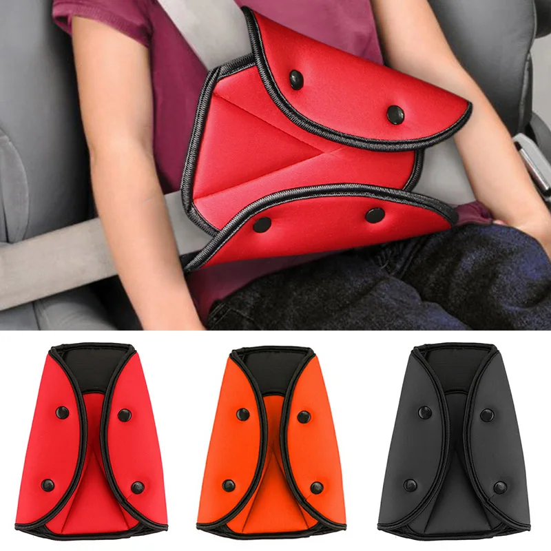 Baby Car Safe Seat Belt Cover Soft Adjustable Triangle Safety Seat Belt Pad Clips Protection for Child Neck Protection Belts