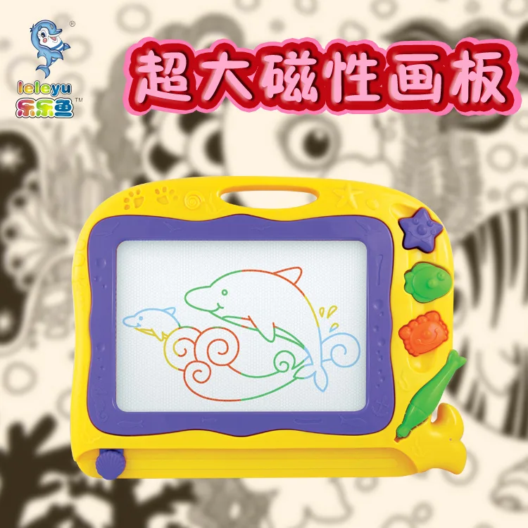 

Leleyu Large Size Magnetic Drawing Board Plastic Cartoon Color Sketchpad Wipable Write Children Drawing Board Writing Board