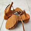 Top Dance Shoes Latin Sandals Ballroom Dancing Game Exercise Profession Sweat Insole Cowhide Satin Women BD 216 AWL Heel 8.5 Cm 3